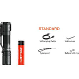 Acebeam P15 Rechargeable LED Flashlight - 1700 Lumens - Luminus SFT40 HI - Includes 1 x 18650 - Black, Green, Dark Green, Orange