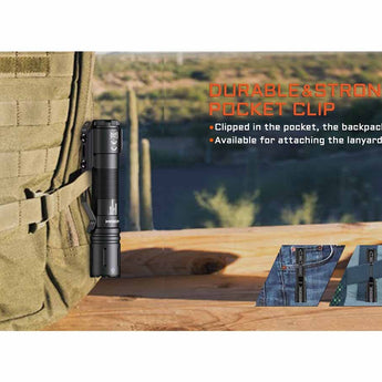 Acebeam P15 Rechargeable LED Flashlight - 1700 Lumens - Luminus SFT40 HI - Includes 1 x 18650 - Black, Green, Dark Green, Orange