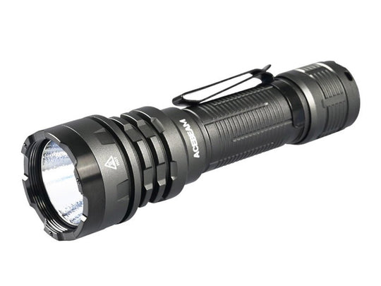 Acebeam Defender P17 Dual-Switch LED Flashlight - 4900 Lumens - CREE XHP70.3 HI - Includes 1 x USB-C Rechargeable 21700 - Black, Grey, OD Green, and Desert Sand