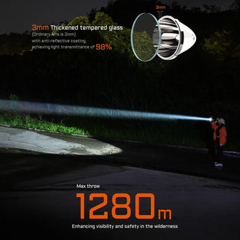 Acebeam P20 USB-C Rechargeable LED Searchlight - 5500 Lumens - Luminus SBT-90.2 or SFT-90X - Includes High-Capacity Li-ion Battery Pack