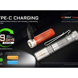 Acebeam Pokelit AA LED Flashlight - 500 Lumens - Nichia 519A - High CRI - Includes 1 x USB-C Rechargeable 14500 - Copper or Titanium - Copper, Damascus, or 10th Anniversary Edition