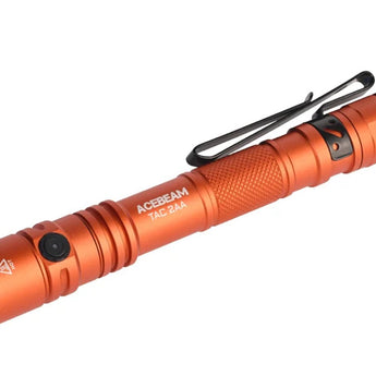 Acebeam TAC-2AA LED Flashlight - 1600 or 1400 Lumens - Includes 1 x USB-C Rechargeable Battery Pack - Choice of Color and LED
