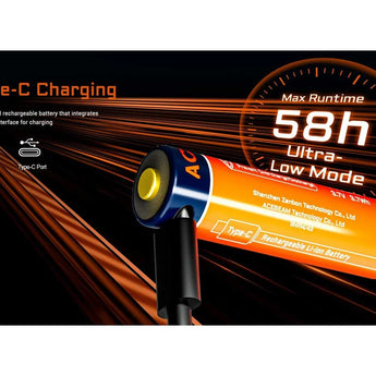 Acebeam Tac AA 2.0 - USB-C Rechargeable Battery Slide