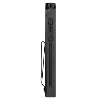 Black Acebeam UC20 USB-C Rechargeable EDC LED Flashlight - Vertical Side View