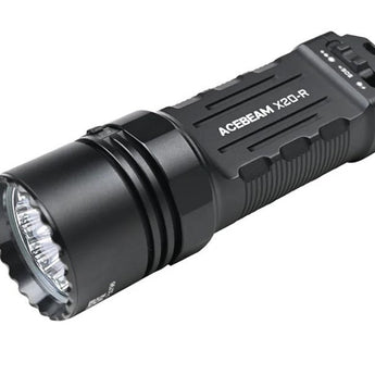 Black Acebeam X20-R LED Flashlight - Angled View