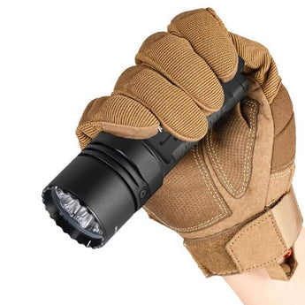 Acebeam X20-R LED Flashlight - Held in Gloved Hand