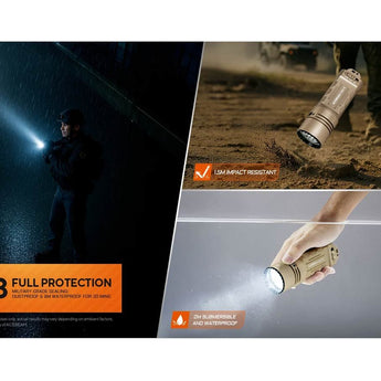 Acebeam X20-R LED Flashlight Informational Slide - IP68 Full Protection