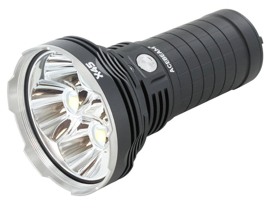 Acebeam X45 LED Flashlight - 4 x CREE XHP70.2 - 18,000 Lumens - 5000K Neutral White - Includes 4 x 18650