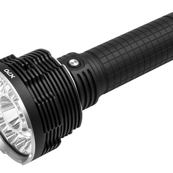Acebeam X70 Rechargeable Flashlight - 12 x CREE XHP70.2 LED and 1 x CREE XHP35 HI LED - 60000 Lumens - 6500K Cool White - Includes Built-In Li-ion Battery Pack