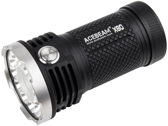 Acebeam X80 CRI LED Flashlight- 1 x High CRI COB - 4500 Lumens - 12 x Red LED - Includes 4 x 18650