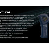 Nitecore AD10 Professional Cord-Free Electric Air Duster - High CRI LED - Uses Built-in 28.86Wh Li-ion Battery Pack