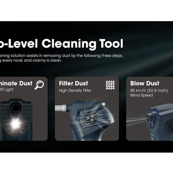Nitecore AD10 Professional Cord-Free Electric Air Duster - High CRI LED - Uses Built-in 28.86Wh Li-ion Battery Pack