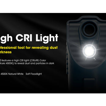 Nitecore AD10 Professional Cord-Free Electric Air Duster - High CRI LED - Uses Built-in 28.86Wh Li-ion Battery Pack