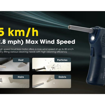 Nitecore AD10 Professional Cord-Free Electric Air Duster - High CRI LED - Uses Built-in 28.86Wh Li-ion Battery Pack