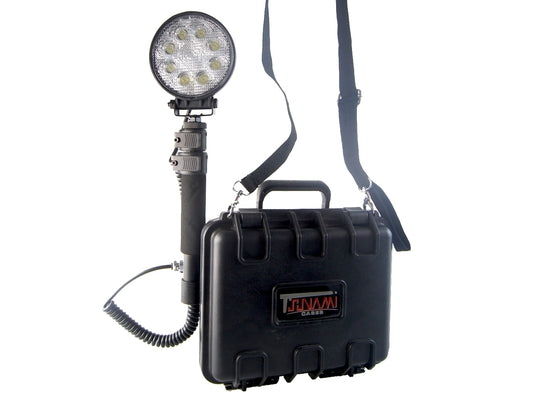 AELight LED Portable Floodlight - 1800 Lumens - 24W - Uses 1 x 12V 7Ah Lead Acid Battery