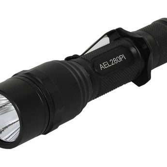 AE Light P.I. 280 Lumen Rechargeable LED Flashlight Kit - Top Gun PI (Black)