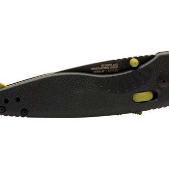 SOG Aegis AT Folding Knife - Black and Moss, Rescue Red and Indigo, or Tan and Blaze