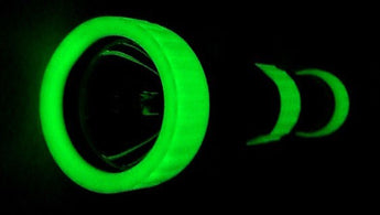 AELight Xenide Rubber Hand Grip and Lens Set - Fits AEX15, AEX20 & AEX25 - Black or Glow-in-the-Dark