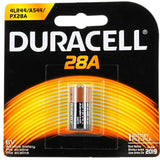 Duracell PX 28A A544 100mAh 6V Alkaline Button Top Medical Battery - Equivalent to 4LR44, 544 (PX28AB) - 1 Piece Retail Card