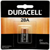 Duracell PX 28A A544 100mAh 6V Alkaline Button Top Medical Battery - Equivalent to 4LR44, 544 (PX28AB) - 1 Piece Retail Card