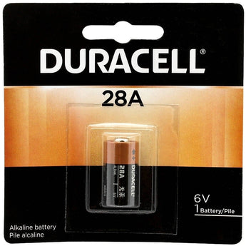 Duracell PX 28A A544 100mAh 6V Alkaline Button Top Medical Battery - Equivalent to 4LR44, 544 (PX28AB) - 1 Piece Retail Card