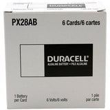 Duracell PX 28A A544 100mAh 6V Alkaline Button Top Medical Battery - Equivalent to 4LR44, 544 (PX28AB) - 1 Piece Retail Card