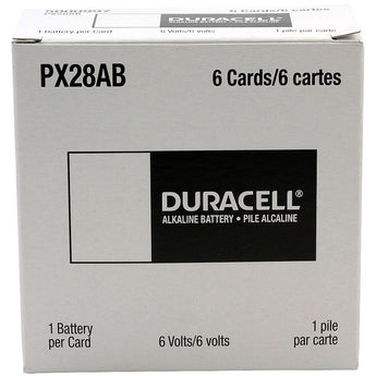 Duracell PX 28A A544 100mAh 6V Alkaline Button Top Medical Battery - Equivalent to 4LR44, 544 (PX28AB) - 1 Piece Retail Card