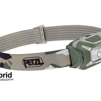 Petzl Aria 1 RGB LED Headlamp - 350 Lumens - White, Red, Green and Blue LED - Includes 3 x AAA - Black, Camo, or Desert Tan