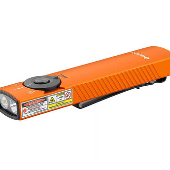 Olight Arkfeld Pro Rechargeable LED Flashlight - 1300 Lumens - Cool White or Neutral White LED - 365nm UV - 520nm Green Laser - Uses Built-in 1500mAh Li-Poly Battery Pack - Black and Additional Colors