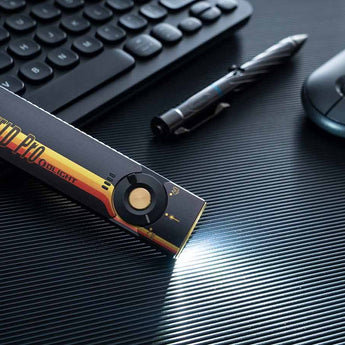 Olight Arkfeld Pro Rechargeable LED Flashlight - 1300 Lumens - Cool White or Neutral White LED - 365nm UV - 520nm Green Laser - Uses Built-in 1500mAh Li-Poly Battery Pack - Black and Additional Colors