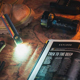 Olight Arkfeld Pro Rechargeable LED Flashlight - 1300 Lumens - Cool White or Neutral White LED - 365nm UV - 520nm Green Laser - Uses Built-in 1500mAh Li-Poly Battery Pack - Black and Additional Colors