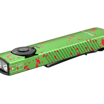 Olight Arkfeld Pro Rechargeable LED Flashlight - 1300 Lumens - Cool White or Neutral White LED - 365nm UV - 520nm Green Laser - Uses Built-in 1500mAh Li-Poly Battery Pack - Black and Additional Colors