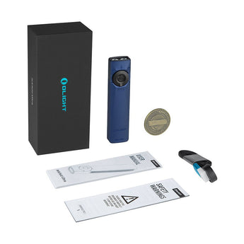 Olight Arkfeld Ultra Rechargeable LED Flashlight - 1400 Lumens - Cool or Neutral White - 365nm UV - Green Laser - Uses Built-in 1500mAh Li-Poly Battery Pack - Multiple Color Options