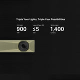 Olight Arkfeld Ultra Rechargeable LED Flashlight - 1400 Lumens - Cool or Neutral White - 365nm UV - Green Laser - Uses Built-in 1500mAh Li-Poly Battery Pack - Multiple Color Options