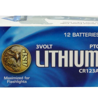 ASP 3028 CR123A (12PK) 1700mAh 3V Lithium Primary (LiMnO2) Button Top Photo Batteries - 12-Pack with Link Case