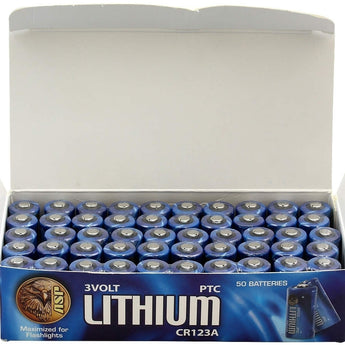 ASP 3029 CR123A (50PK) 1700mAh 3V Lithium Primary (LiMnO2) Button Top Photo Batteries - Box of 50