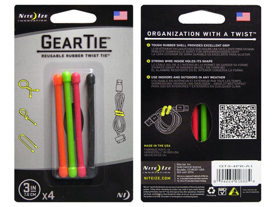 NiteIze Gear Tie 3in