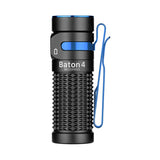 Olight Baton 4 Rechargeable LED Flashlight - 1300 Lumens - Includes 1 x 16340 and Optional Charging Case - Black or Other Colors
