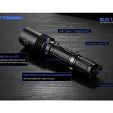 Jetbeam BC25-TAC USB-C Rechargeable LED Flashlight - CREE XP-L HI - 1100 Lumens - Uses 1 x 18650 or 2 x CR123A
