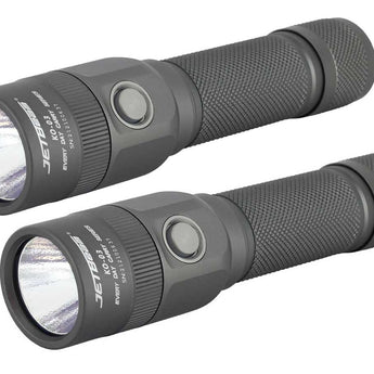 BUNDLE: 2 x JETBeam KO-03 USB-C Rechargeable LED Flashlight - 2400 Lumens - Luminus SST70 - Includes 2 x 21700