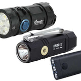 BUNDLE: 1 x Fitorch P25GT USB-C Rechargeable LED Flashlight with Fitorch K3 Lite Rechargeable LED Keychain Light and Fitorch ER20 Rechargeable LED Flashlight - Black