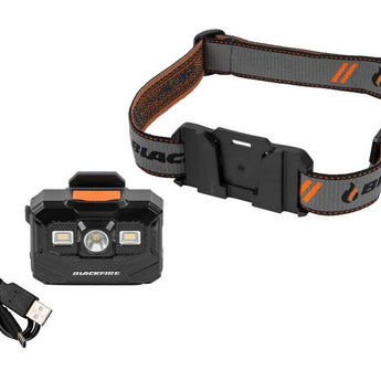 Blackfire BBM6062 USB-C Rechargeable LED Headlamp - 300 Lumens - Uses Built-in Li-ion Battery Pack