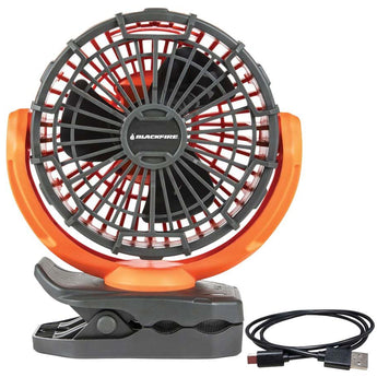 Blackfire BBM9112 USB-C Rechargeable Portable Fan - Uses Built-in Li-ion Battery Pack