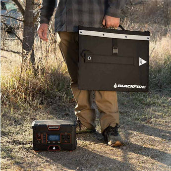 Blackfire FSP60W Portable Solar Panel - 60 Watt - USB-A Output Port - Black