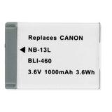 Empire BLI-460 1000mAh 3.6V Replacement Lithium Ion (Li-Ion) Battery for the Canon NB-13L Camera