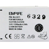 Empire BLI-5571 1200mAh 3.6V Replacement Lithium Ion (Li-Ion) Battery for the Motorola SNN5571B 2-way Radio