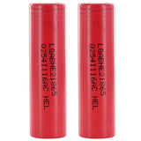 BUNDLE: 2 x LG HE2 ICR 18650 2500mAh 3.6V Unprotected High-Drain 20A Lithium Ion (Li-ion) Flat Top Batteries