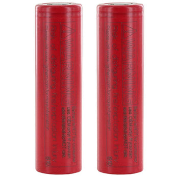 BUNDLE: 2 x LG HE2 ICR 18650 2500mAh 3.6V Unprotected High-Drain 20A Lithium Ion (Li-ion) Flat Top Batteries
