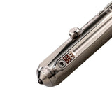 RovyVon Commander C10 Tactical Titanium Pen - Available in Natural Ti, Sandblasted, and PVD Black