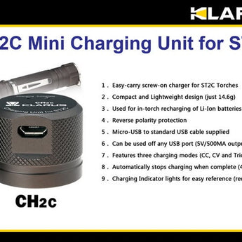 Klarus USB Mini Charging Cap for the Klarus ST2C